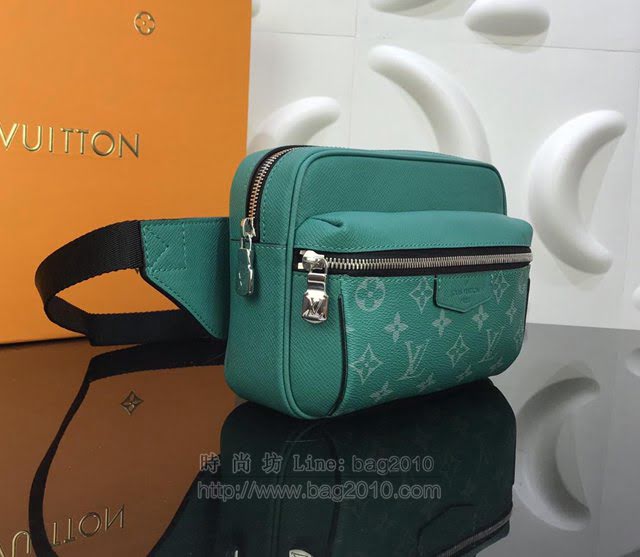 LV腰包 M30245 限量版 路易威登Outdoor腰包 LV男胸包 LVTaïga皮革男腰包  ydh2972